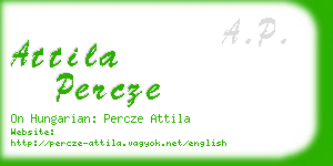 attila percze business card